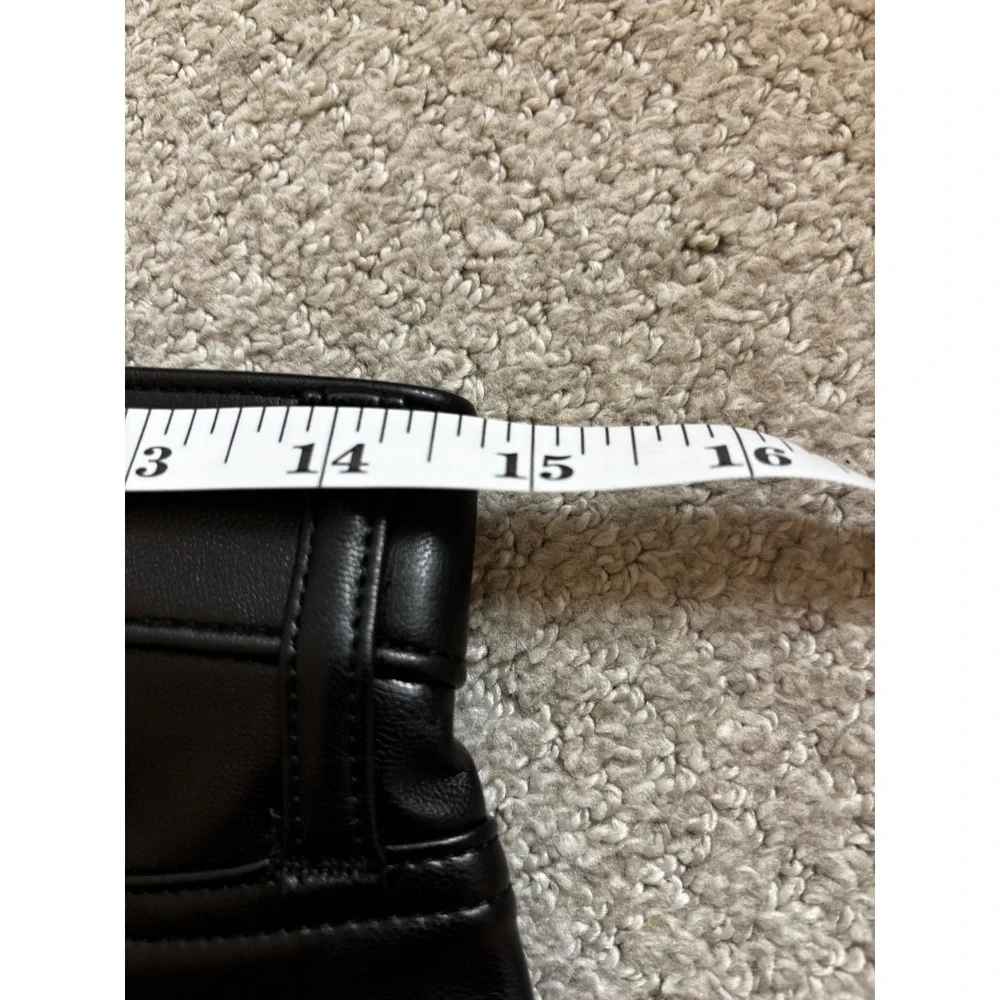 NWOT Abercrombie & Fitch Vegan Leather Pants 6S Black Ankle Ultra High Rise